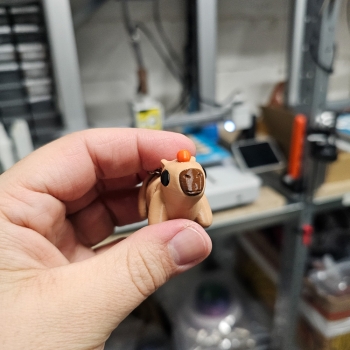 Kapibara z pomarańczą - brelok do kluczy